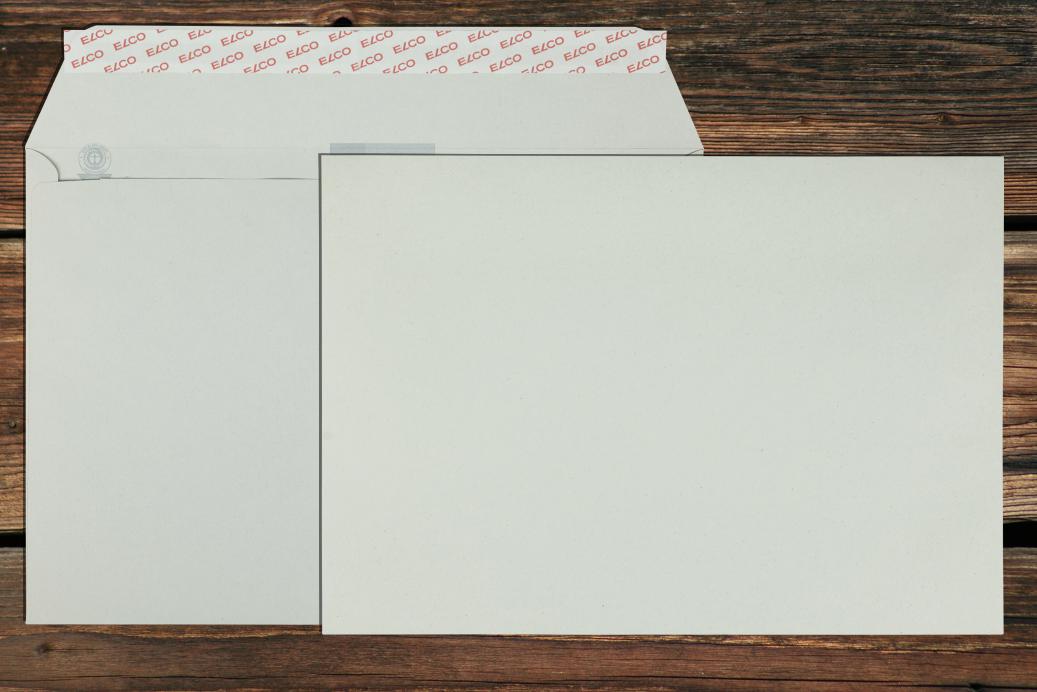 Briefhüllen C4 229x324 mm Haftklebend Recycling Grau 120 g/qm